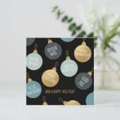 Baubles de la carte de Noël d'affaires internation (Debout devant)