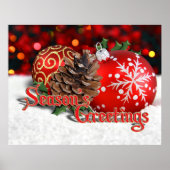 Baubles & Pine Cones Poster (Voorkant)