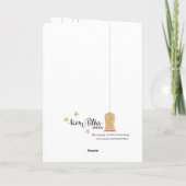 Baubles Rétro / Carte de Noël Ornementale - Rose (Dos)