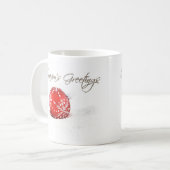 Baubles rouges Bonnes Fêtes Mug (Devant gauche)