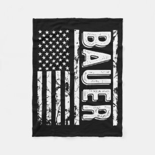 Bauer Achternaam Grappige Achternaam Team Bauer Fa Fleece Deken
