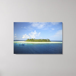 Baughagello-eiland, Zuid-Huvadhoo-atol, Canvas Afdruk
