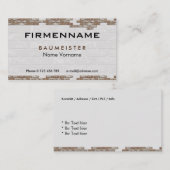 bauhandwerker visitekaartje (Voorkant / Achterkant)