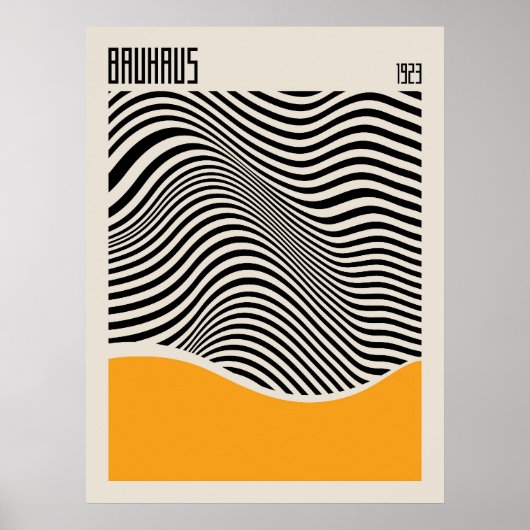 Bauhaus 1923 | Conception rétro | Poster jaune (Devant)