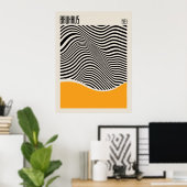 Bauhaus 1923 | Conception rétro | Poster jaune (Bureau à domicile)