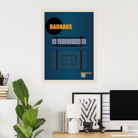 Bauhaus 1923 | Poster Retro Design (Bureau à domicile)