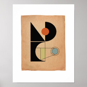 Bauhaus Abstract #4 Poster