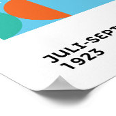 Bauhaus Abstract Poster Orange Teal (Coin)