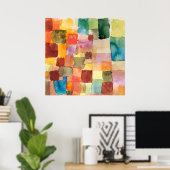 Bauhaus Abstract Waterverf Poster. Poster (Thuiskantoor)