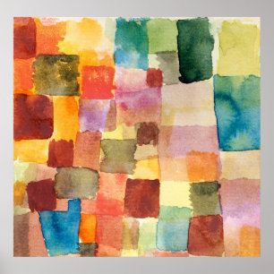 Bauhaus Abstract Waterverf Poster. Poster