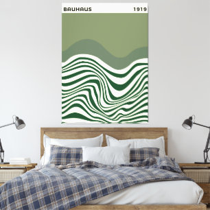 Bauhaus Abstracte Golfplaat Muur Kunst, huisdecora Canvas Afdruk