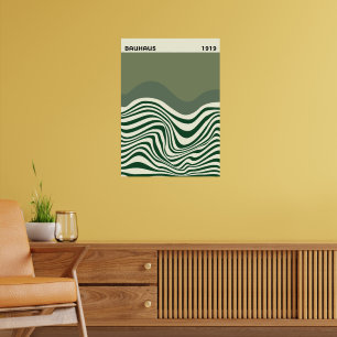 Bauhaus Abstracte Golfplaat Wanddecoratie, huisdec Poster