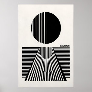 Bauhaus Abstracte Kunstprint Minimalistische Geome Poster