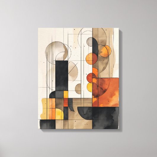 Bauhaus Aquarelle toile Abstraite (Recto)