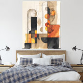 Bauhaus Aquarelle toile Abstraite (Insitu(Chambre))