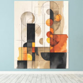 Bauhaus Aquarelle toile Abstraite (Insitu (Plancher de Bois))