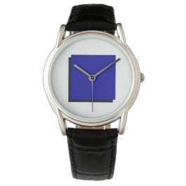 Bauhaus Art Composition Blauw Vierkant Horloge