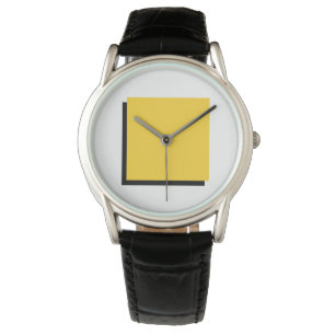 Bauhaus Art Composition Yellow Square Horloge