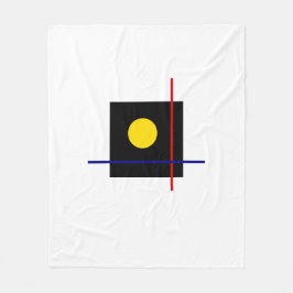 Bauhaus Art Zwart Geometrische compositie Fleece Deken