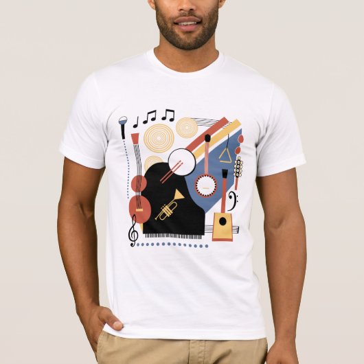 Bauhaus Band Muziekinstrumenten T-shirt (Voorkant)