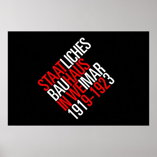 Bauhaus collectie zwarte poster (Voorkant)