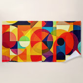 Bauhaus Color Geometry Design Strandlaken (Voorkant)