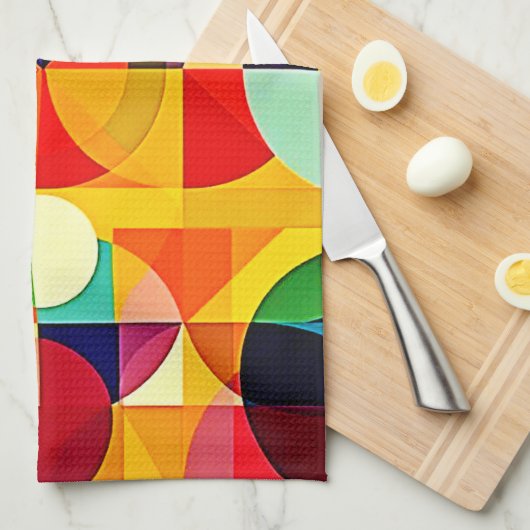 Bauhaus Color Geometry Design Theedoek (Quarter Fold)