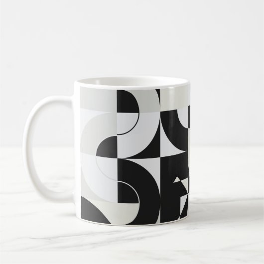 Bauhaus composition artwork made with abstract ele koffiemok (Links)