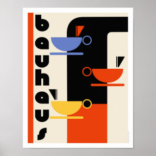 Bauhaus cuisine poster d'art café