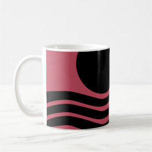 Bauhaus Deep Pink Abstract Koffiemok