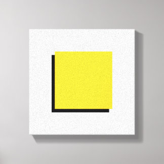 Bauhaus Design Geometrische kunst Geel Vierkant Canvas Afdruk