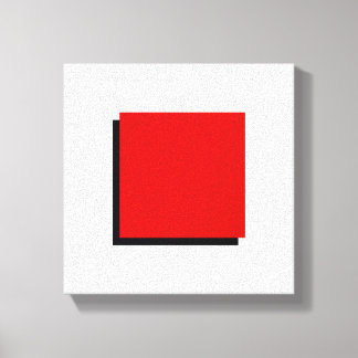 Bauhaus Design Geometrische kunst Rode Plein Canvas Afdruk