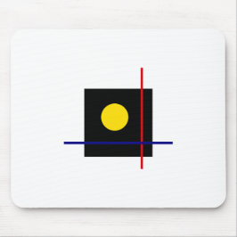 Bauhaus Design Geometrische kunst Zwarte compositi Muismat