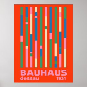 Bauhaus Dessau 1931 Kleurrijke modernist Abstract Poster