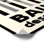 Bauhaus Dessau 1931 Modernist Minimal  Poster (Hoek)