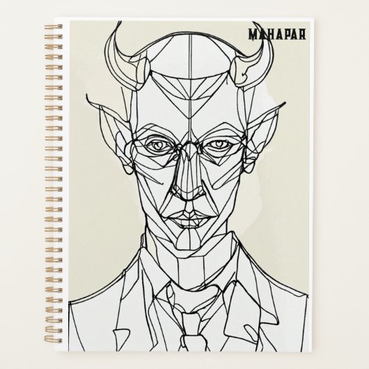 Bauhaus Devil Line Art Planner (Voorkant)