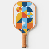 Bauhaus esthetisch patroon gepersonaliseerd uniek pickleball paddle (Achterkant)