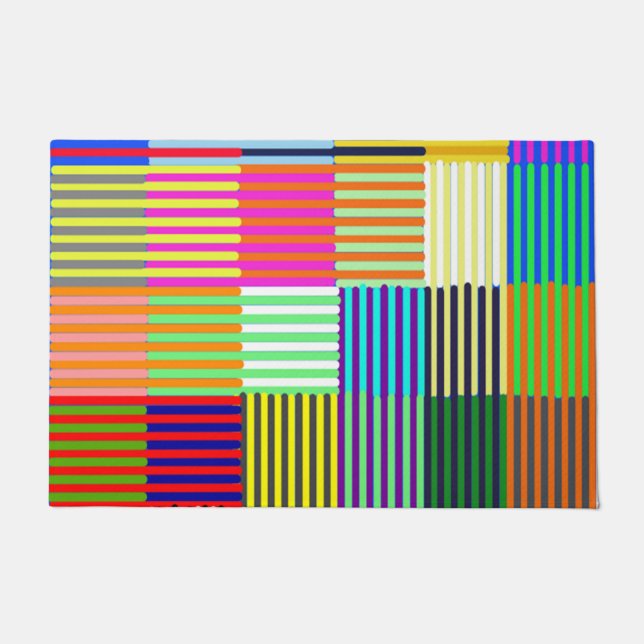 Bauhaus Geïnspireerde Optica Deurmat (Voorkant)