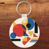 Bauhaus Geometric Abstract Composition Sleutelhanger (Achterkant)