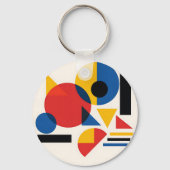 Bauhaus Geometric Abstract Composition Sleutelhanger (Achterkant)