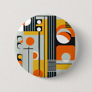 Bauhaus Geometric Design 01 Ideaal voor Ronde Button 5,7 Cm