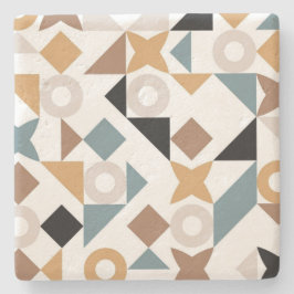 Bauhaus Geometric Limestone Coasters Stenen Onderzetter