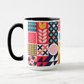 Bauhaus Geometric Pattern Cup Mok (Links)