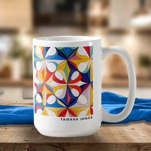 Bauhaus geometrisch Abstract patroon#3 ID1068 Koffiemok