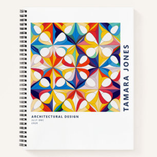 Bauhaus geometrisch Abstract patroon#3 ID1068 Notitieboek