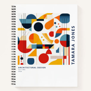 Bauhaus geometrisch Abstract patroon#6 ID1068 Notitieboek
