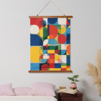 Bauhaus Geometrisch Minimalistisch Patroon Wand Ta