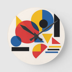 Bauhaus Geometrische Abstracte Compositie Ronde Klok