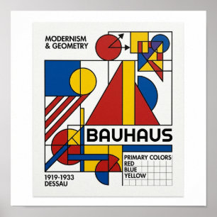Bauhaus Geometrische Compositie Vierkant Poster