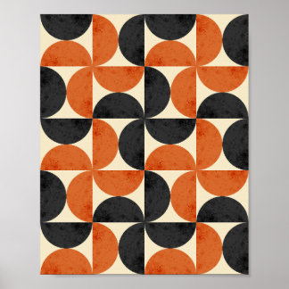 Bauhaus Geometrische Textuur Mid Century Modern Poster